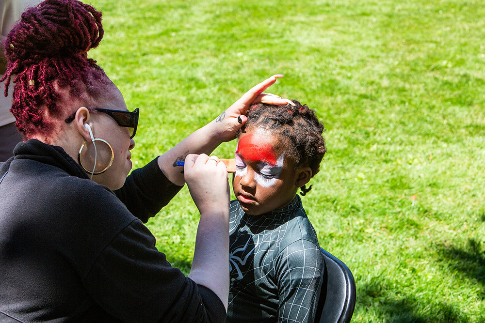 Face-painting was one of the activities for the kids.