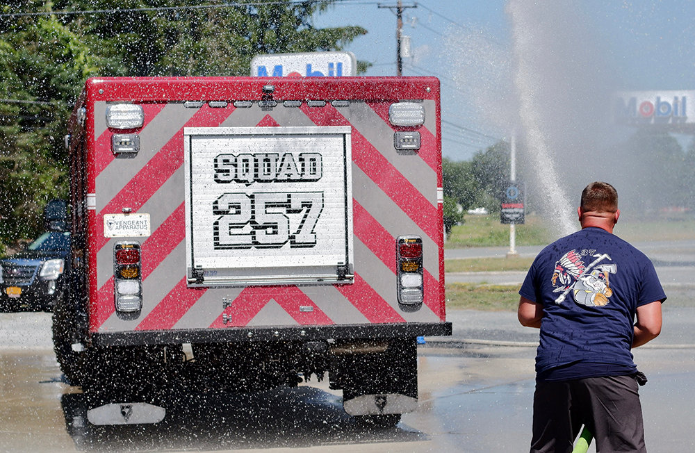The Bullville Fire Department welcomed the arrival of the newest member of its fleet by hosting a wetdown on Saturday. Neighboring fire companies were invited to come and join the fun.