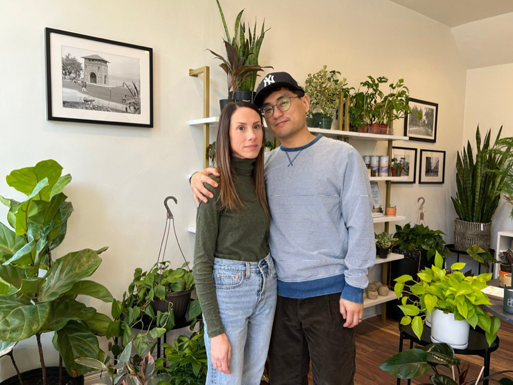 [L-R] Jaclyn and Ernest Ramos owners of Grow at 42 Liberty St.