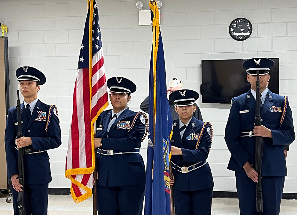 Newburgh Free Academy Junior Reserve Officers’ Training Corps cadets presented the colors.