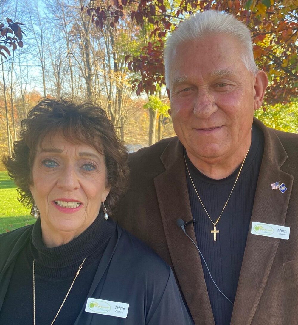 Though many of their clients have stayed at the Crossroads Hotel, Patricia and Martin Van Dyk of Lippincott Manor have no connection to the housing of asylum seekers there.