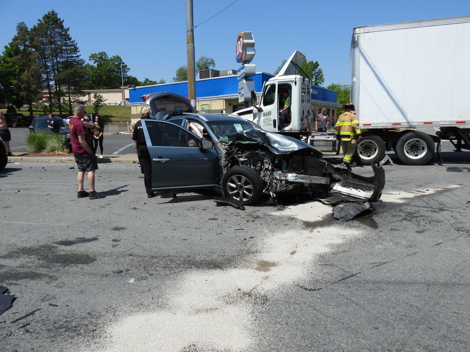 First responders were called to the scene of a motor vehicle accident Thursday, at the intersection of Route 300 and 52 in the Town of Newburgh.